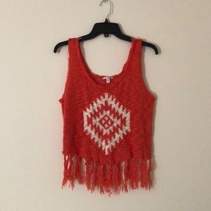 Orange/pink crop top